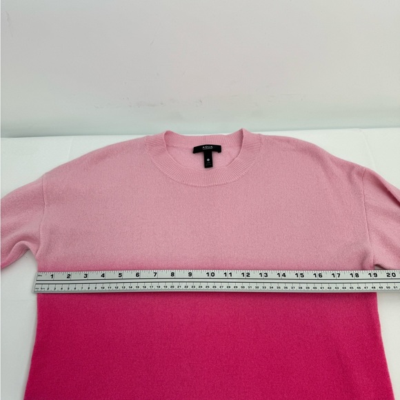 Aqua Cashmere Ombre Sweater Womens M Medium Pink Purple Crew Neck - Picture 6 of 9